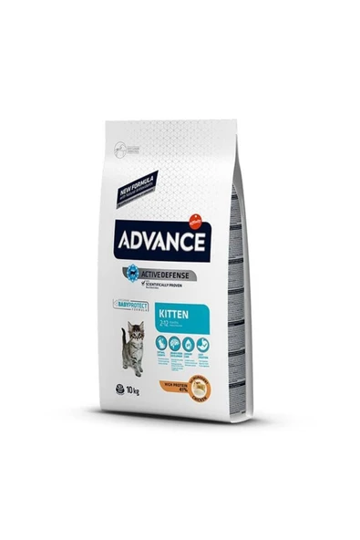 ADVANCE KİTTEN TAVUK ETLİ VE PİRİNÇLİ YAVRU KEDİ MAMASI 10KG ürün görseli 1