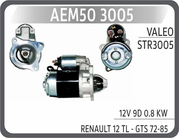 AEM MARS MOTORU RENAULT R12 TL - GTS 72-85 9D 0.8 KW ürün görseli 1