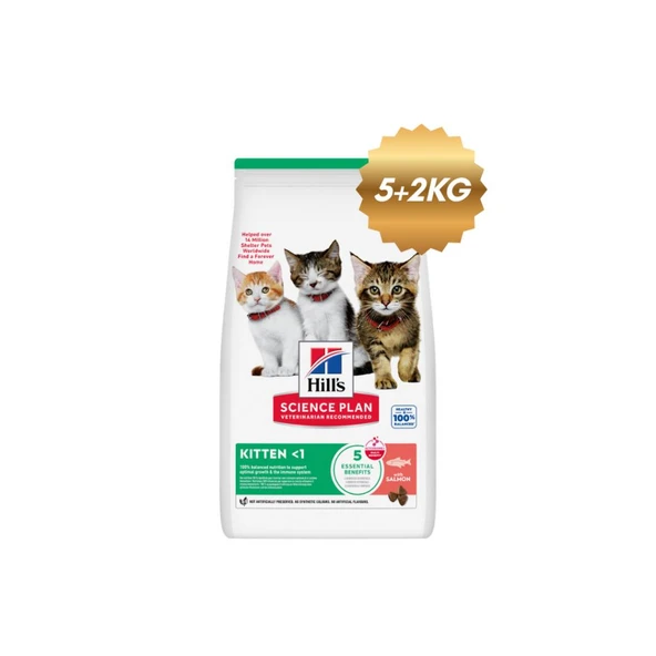 HİLLS KİTTEN SOMONLU YAVRU KEDİ MAMASI 5+2KG ürün görseli 1