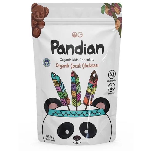 OG Natural Pandian Organik Çocuk Çikolatası 36 Gr ürün görseli 1