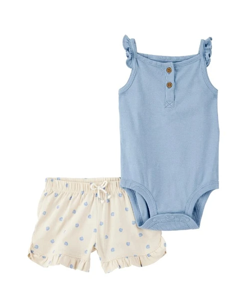 Carters Kız Bebek Body Şort Set 1S523710 Renkli ürün görseli 1