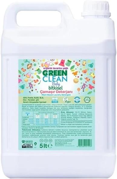 Green Clean Baby Sıvı Çamaşır Deterjanı 5lt ürün görseli 1