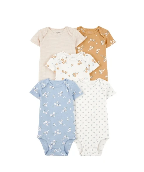 Carters Layette Kız Bebek Kısa Kollu 5li Body 1T010810 Renkli ürün görseli 1