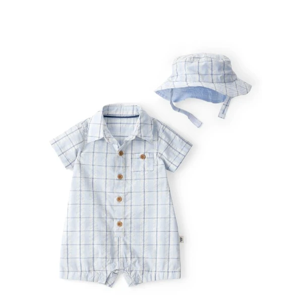 Carters Erkek Bebek Kısa Tulum 1U634210 Mavi ürün görseli 1