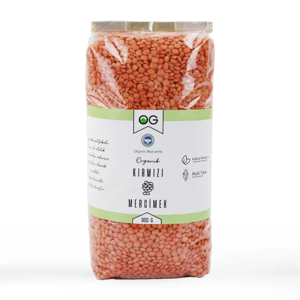OG Natural Organik Kırmızı Mercimek 900 Gr ürün görseli 1