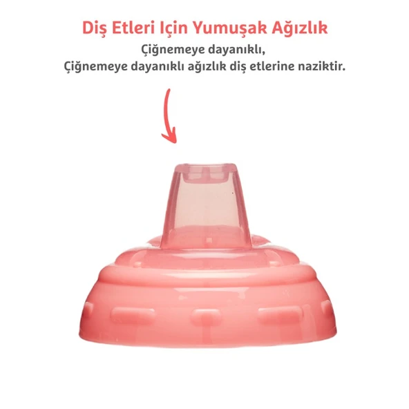Munchkin Might Grip Alıştırma Bardağı 296ml 9ay+ Pembe - Resim 2
