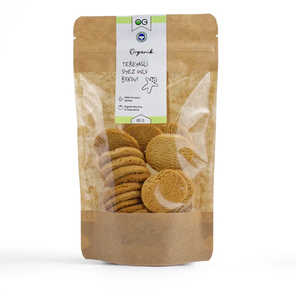 OG Natural Organik Tereyağlı Siyez Unlu Bisküvi 100 Gr ürün görseli 1