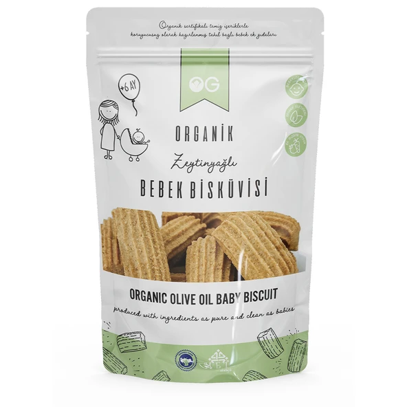 OG Natural Organik Zeytinyağlı Bebek Bisküvisi 300 Gr ürün görseli 1