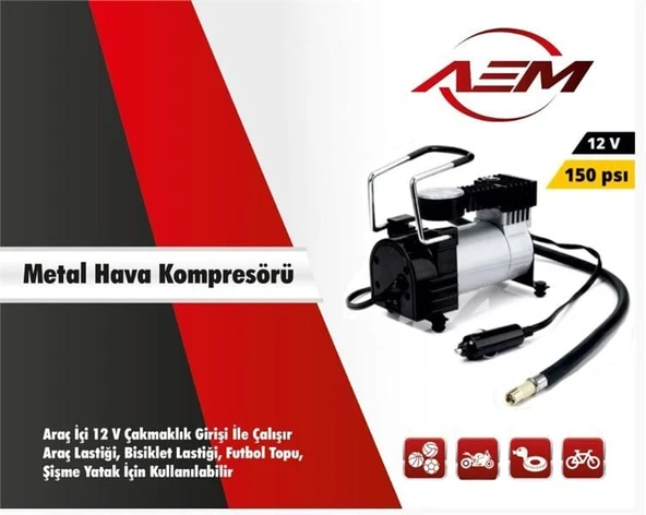 AEM HAVA KOMPRESÖRÜ METAL 150 PSI ürün görseli 1