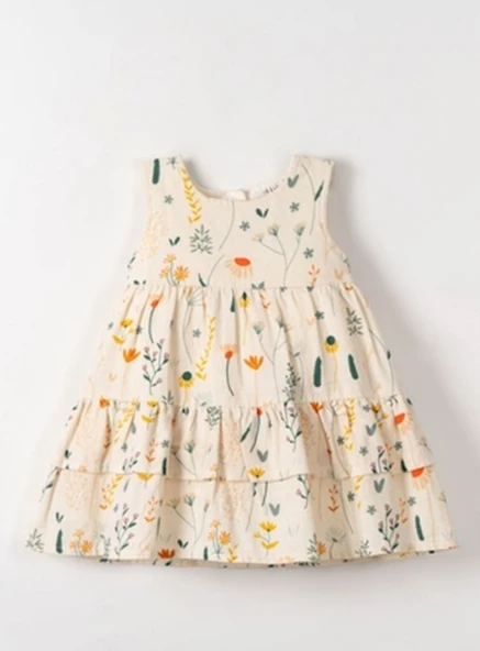 NK Sunflower Elbise 71603 Krem ürün görseli 1