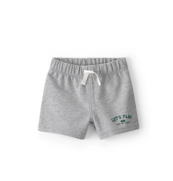 Carters Erkek Bebek Body Şort Set 1U533110 Gri - Resim 2
