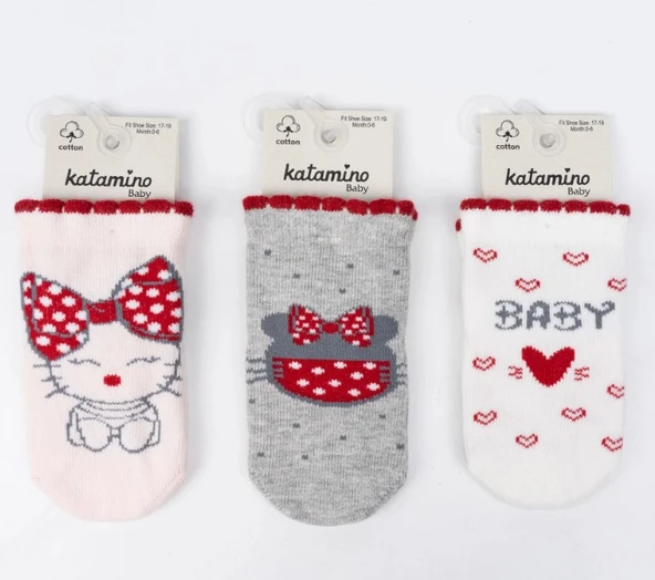 Katamino Pemba Kız Bebek Soket K46361 Asorti ürün görseli 1
