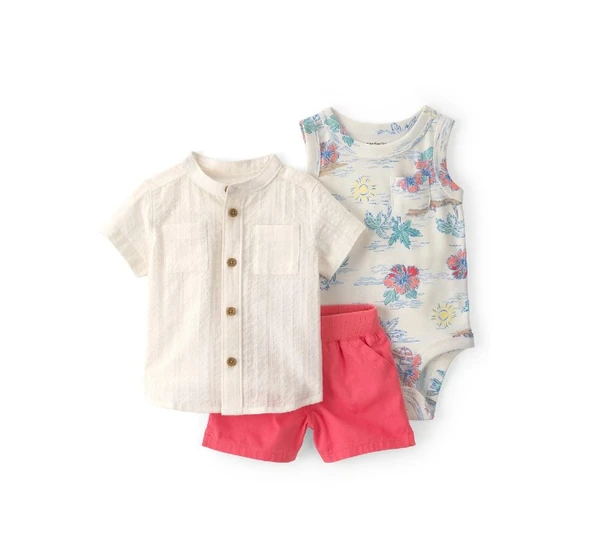 Carters Erkek Bebek Gömlek Şort Set 1U638410 Renkli ürün görseli 1