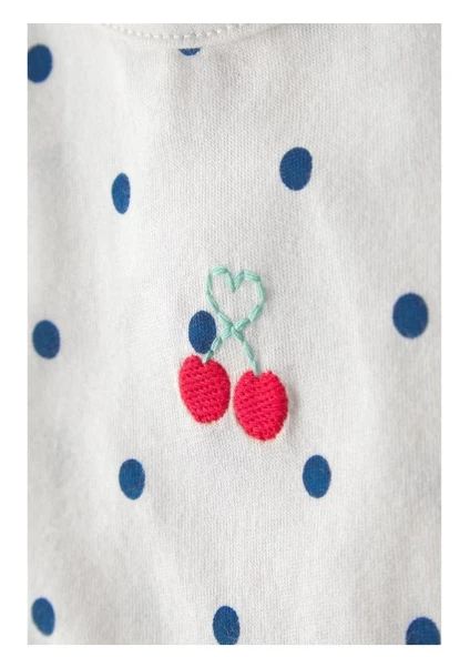 Carters Kız Bebek Body Şort Set 1U564310 Mavi - Resim 2