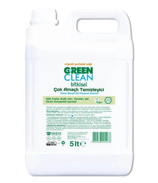 Green Clean Bitkisel Çok Amaçlı Temizleyici 5lt ürün görseli 1