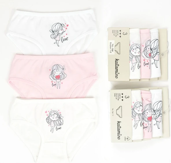 Katamino Safinaz Kız 3lü Slip K128666 Asorti ürün görseli 1