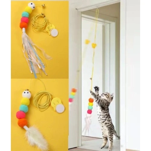 Elastik Yapışkanlı Kedi Oyun Oltası ürün görseli 1