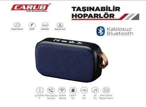 CARUB TAŞINABİLİR KABLOSUZ BLUETOOTH HOPARLÖR (SES BOMBASI) ürün görseli 1