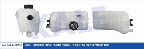 KALE GENLEŞME TANKI (RADYATÖR EK DEPO) KAPAKLI CITROEN BERLINGO / XSARA PICASSO - PEUGEOT PARTNER ürün görseli 1