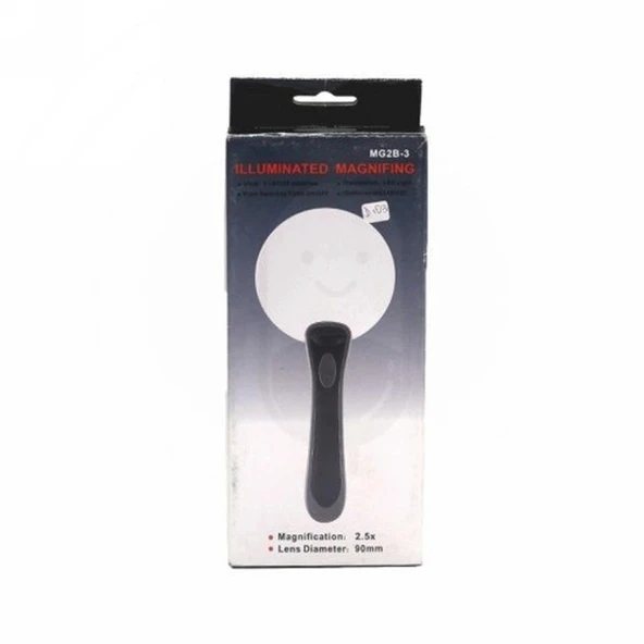 2 Led Işıklı 2.5X-90Mm Okuma Büyüteç - Resim 2