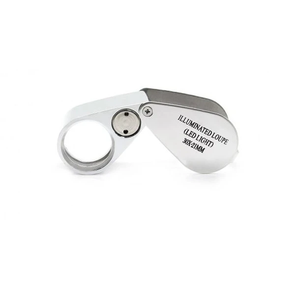 Kontrol Için Özel Kutulu Metal Işıklı Lup 30X21 ürün görseli 1