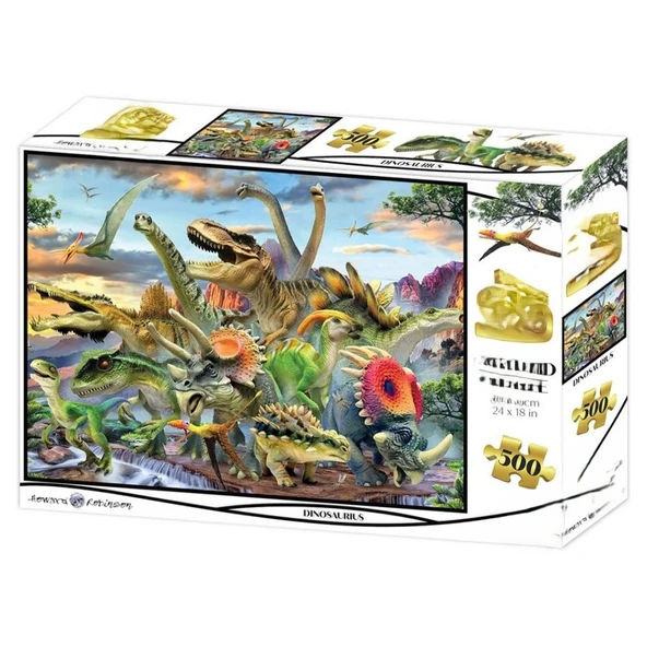 Dinozorlar 500 Parça Yetişkin Puzzle ürün görseli 1