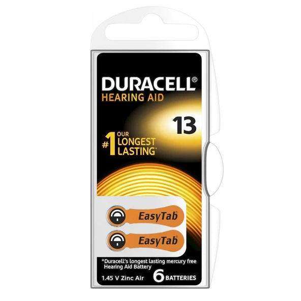 Duracell Activair İşitme Cihazı Pili No: 13 6'lı ürün görseli 1