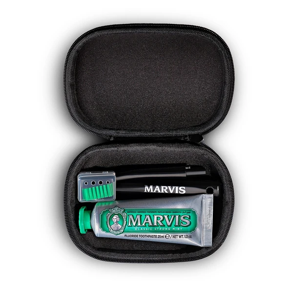 Marvis Travel Set - Strong Mint Macun 25 ml + Fırça ürün görseli 1