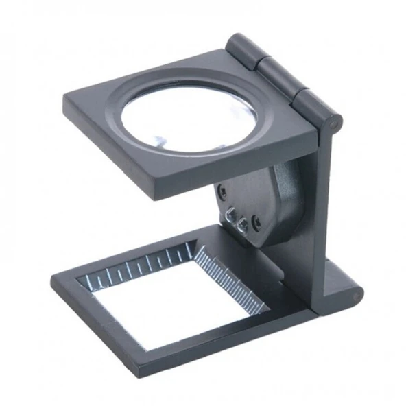 25x25 Mm Full Çelik Kaplı Katlamalı Büyüteç TH-9005B ürün görseli 1