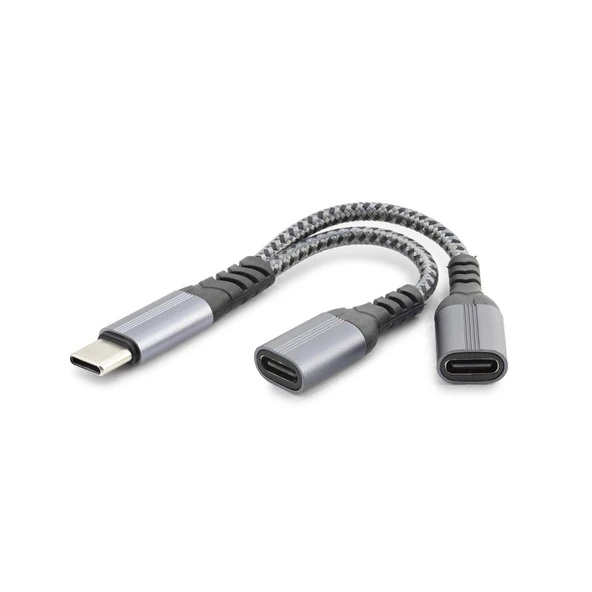 Type-C To 2*Type-C F Kablo Car Şarj 100W Siyah GJ-017 ürün görseli 1