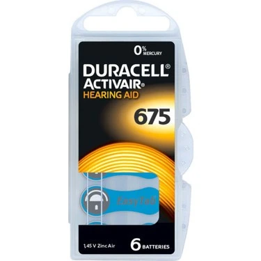 Duracell İşitme Cihazı Pili 675 ürün görseli 1