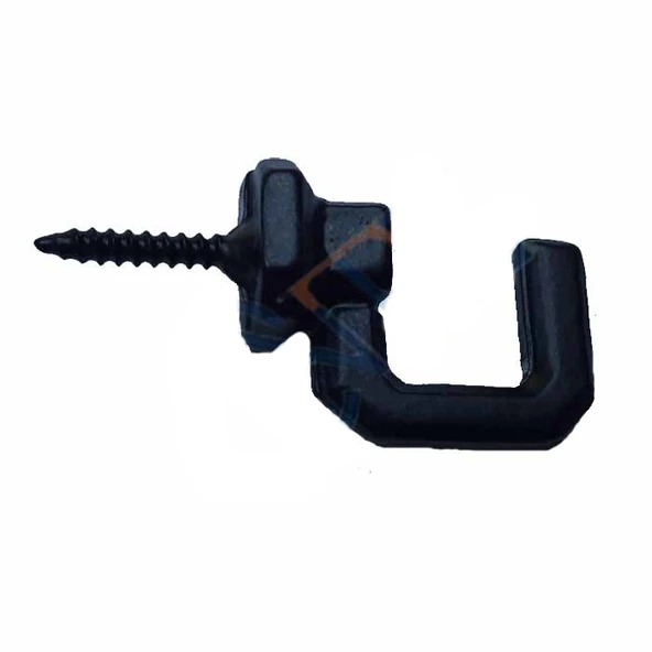 Vidalı Kanca, Askı Büyük - 15x23mm, Siyah - 1 Adet ürün görseli 1