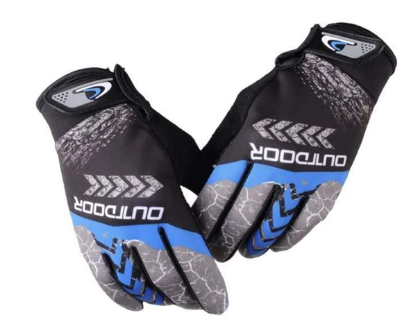 XBYC Outdoor Mtb Mevsimlik Tam Parmak Bisiklet Eldiveni Large Eldiven Mavi ürün görseli 1