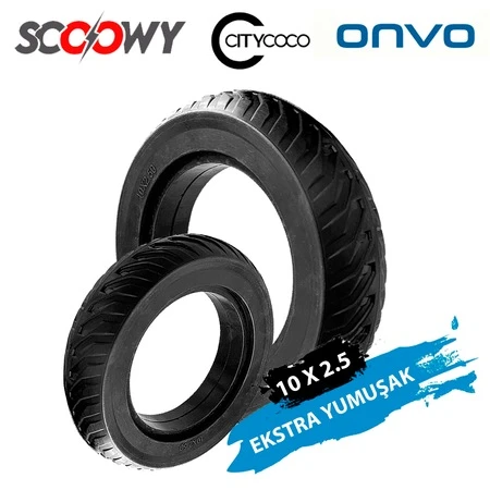 Scoowy-Onvo-Citycoco T4 10 x 2.5 Elektrikli Scooter Dolgu Lastik ürün görseli 1