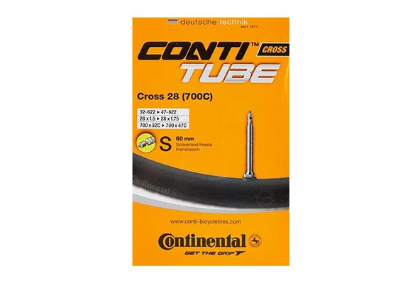 CONTINENTAL 700 x1.25-1.75 Şehir Bisikleti SV60 İç Lastik Kalın Sibop 700x32-47c İç Lastik ürün görseli 1