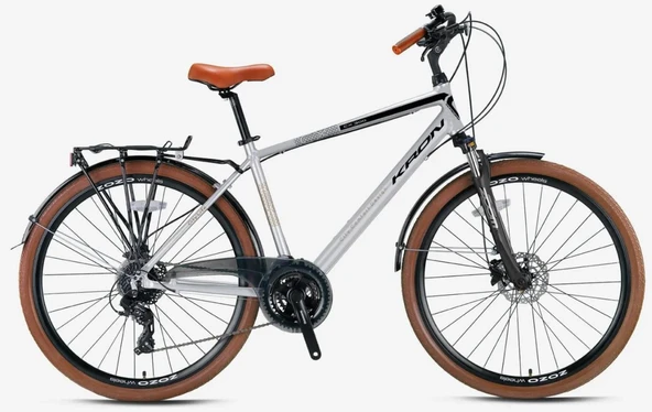 Kron CX 300 28" Jant Şehir Bisikleti Man 18' Kadro 24 Vites HD Mat Gri Siyah Kahverengi ürün görseli 1