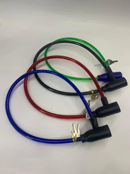 KNT ANAHTARLI BİSİKLET KİLİDİ 8 MM 65 CM TAŞIMA 4 FARKLI RENK ürün görseli 1