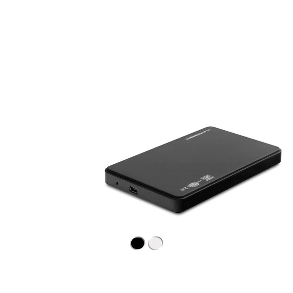 Hdd Kutu Usb2.0 Plastik Sata 2.5" Siyah - Beyaz HDX1757 ürün görseli 1