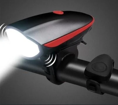 Xbyc 6163 Usb Şarjlı 250 Lümen 140 Db Yüksek Sesli Bisiklet Ön Farı Ve Korna Kırmızı ürün görseli 1