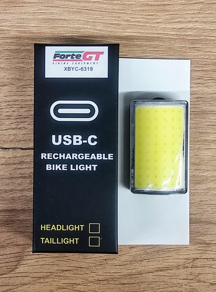 Forte Gt 6319 Bisiklet Ön Işık 250 Lümen Lityum Pilli Usb Şarjlı Yüksek Güçlü Far Beyaz ürün görseli 1