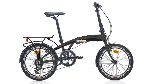 Carraro Flexi 108 V-fren 20"Jant  8 Vites Katlanır Bisiklet Siyah Kırmızı ürün görseli 1