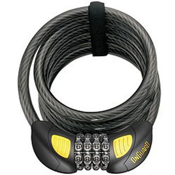 Onguard Şifreli Kilit 8031 Glo Doberman Işıklı 185cm x 12mm Şifreli Bisiklet Motosiklet Kilidi ürün görseli 1