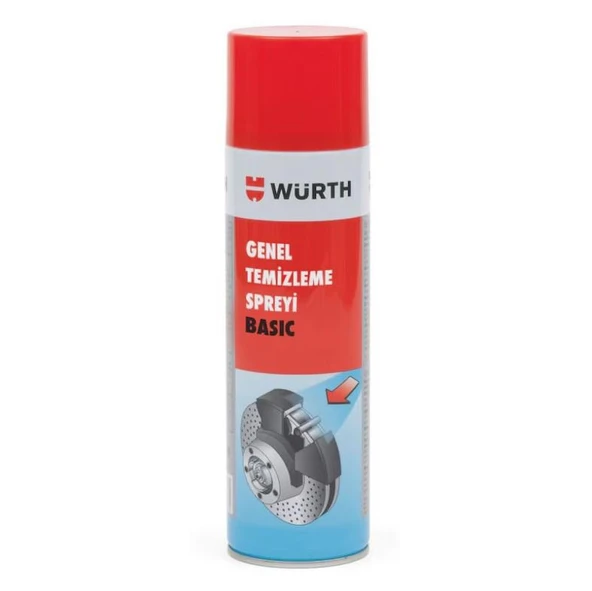 Würth Genel Temizleme Spreyi Basıc 500ml Balata Spreyi Yağ Temizleyici ürün görseli 1