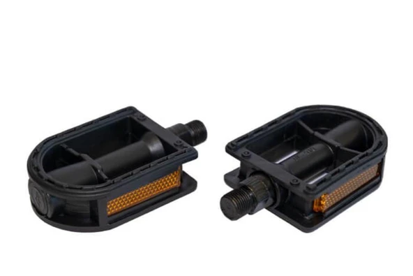 ZOZO Pedal HF-910 w/o Ball, w/Ref Reflektörlü Bisiklet Pedalı Plastik Dış Yüzey Siyah ürün görseli 1