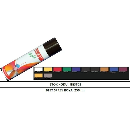 BİSİKLET SPREY BOYA BEST SPREY BOYA 250 ml 1.SINIF ürün görseli 1