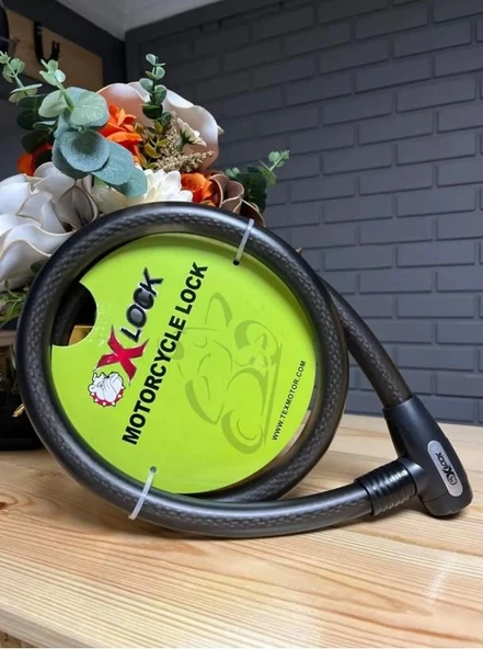 XBYC 84905 2M 25x2000 mm Halat Kilit Anahtarlı Yüksek Güvenlikli Motosiklet Kilidi ürün görseli 1
