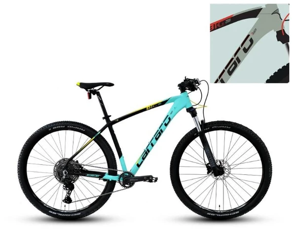 Carraro Big 2711 27,5"Jant 48 Cm 11 Vites HD Dağ Bisikleti Mat Yeşil Siyah Kırmızı ürün görseli 1