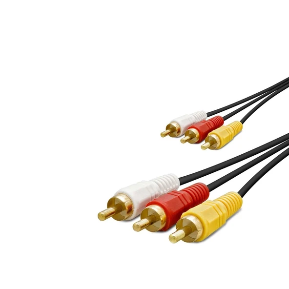 3Rca Kablo Gold 10M Siyah HDX5057 ürün görseli 1