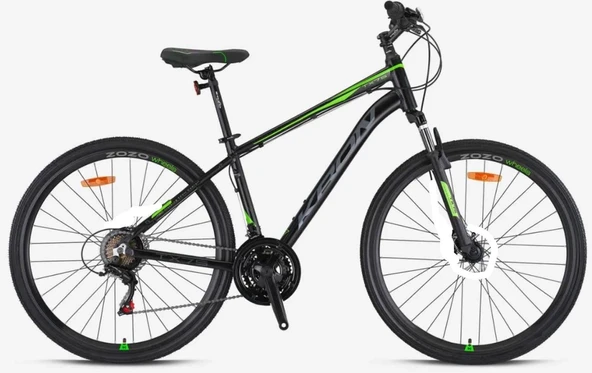 Kron TX 75 Trekking V-Fren 28" Jant 17' Kadro 21 Vites Şehir Bisikleti Siyah Yeşil Gri ürün görseli 1