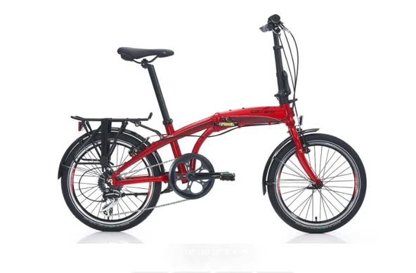 Carraro Flexi 108 V-Fren 20"Jant 8 Vites 32 Kadro Katlanır Bisiklet Kırmızı Siyah ürün görseli 1